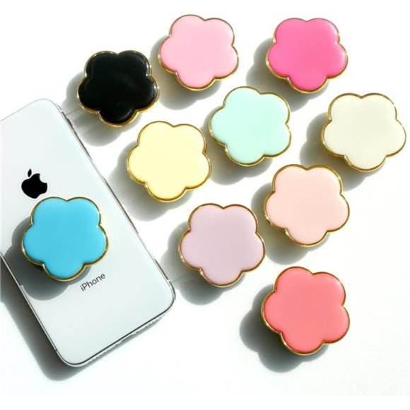 Flower Shape Colorful Expandable Collapsible Mobile Phone Grip Stand Holder - Picture 4 of 8